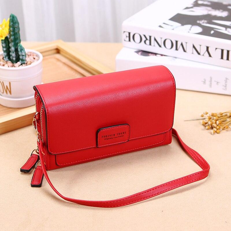 Ladies High Quality Ladies PU Leather Vertical Purse Multifunctional Standard Clutch Messenger Bag Fashion Casual Bag