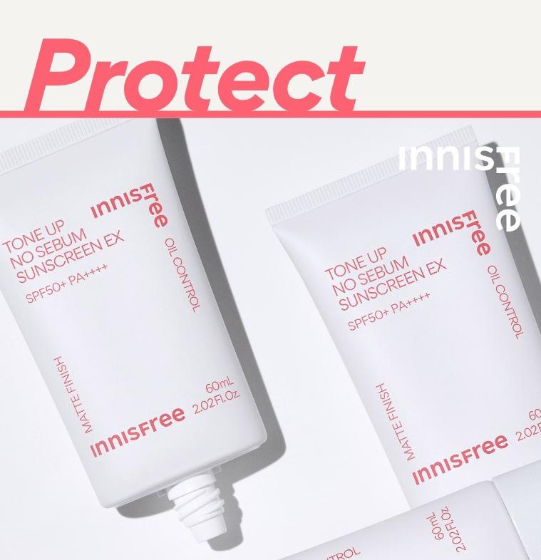 Innisfree Tone Up No Sebum Watering Sunscreen 60ml SPF50+ PA++++