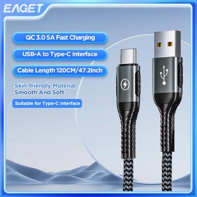 Кабель для быстрой зарядки 3,9 фута, тип C, USB A - USB C, зарядный шнур, совместимый с Galaxy S10, S9, S8, Plus, Note 9, 8, Switch и другими