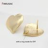 High Quality Brass Metal 14k Gold Plated Star/ Love Heart  Post Earrings 925 Silver Needle Post Earring DIY Accessories