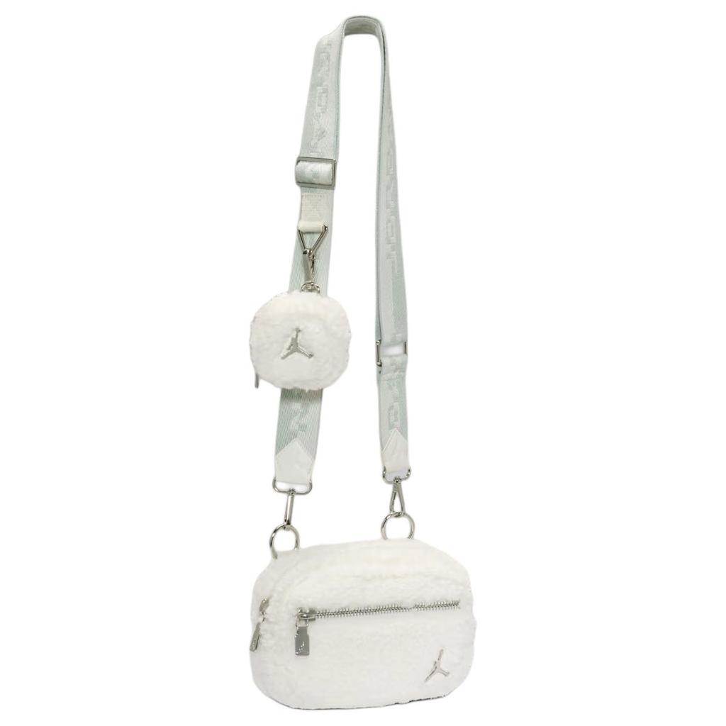 Jordan Золотой металлический логотип Jumpman Съемный чехол для наушников Сумка для камеры Полиэстер Сумка через плечо Обычные женские сумки Белый Светло-зеленый WA9166-782