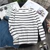 Women's Spring Casual Striped Round Neck Long Sleeve T-Shirt