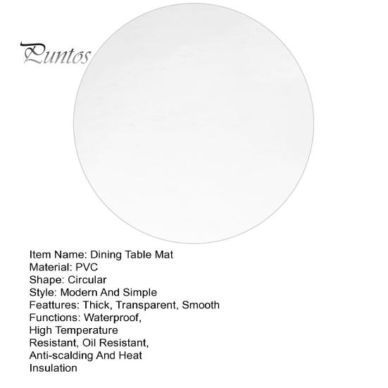 Прозрачный коврик для обеденного стола, утолщенный, видимый, круглый, защитный, маслостойкий, нескользящий, термостойкий, водонепроницаемый коврик для журнального столика