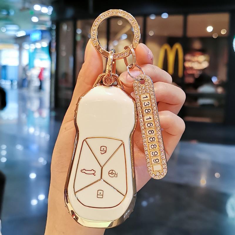 New TPU Car Remote Key Case Cover Protect Shell Bag For Xpeng Xiaopeng P5 P7 G9 G3i Smart 4 Buttons Keyless Accessories