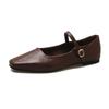 Fashion Mary Jane Single Shoes Thick Heel Shoes Elegant Classic Retro Square Toe Comfortable Soft Shallow Cut Low Heel Women's Shoes