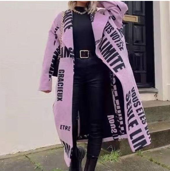 Коллекция женских удлиненных пальто в клетку, «гусиная лапка» и с графическим принтом