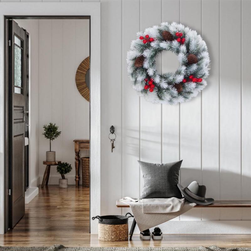 Cross-Border Christmas Wreath: Front Door or Window Vine Decoration