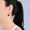 2023 New Black Spinel Earrings Natural Gemstone 925 Sterling Silver Classic Design for Woman Fashion Fine Jewelry