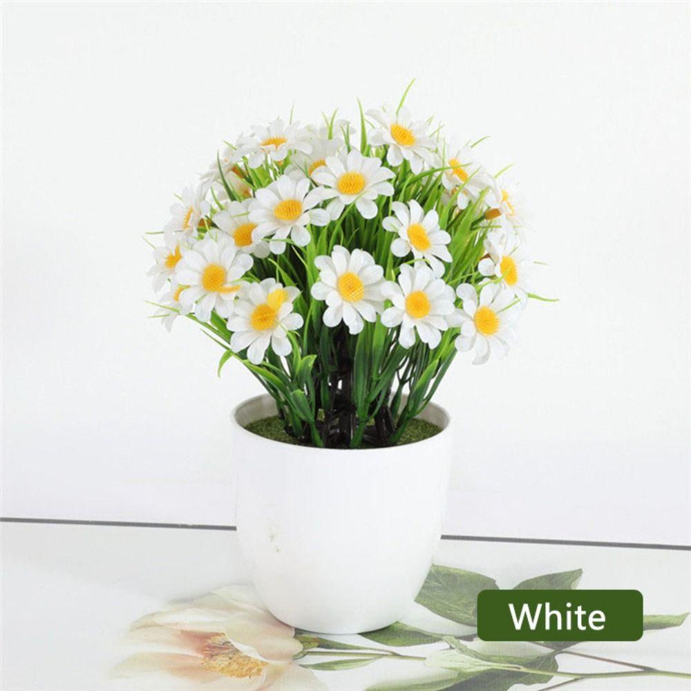 Chrysanthemum Tree In Pot Artificial Faux Plants Plastic Fake Plants Artificial Flowers Bonsai