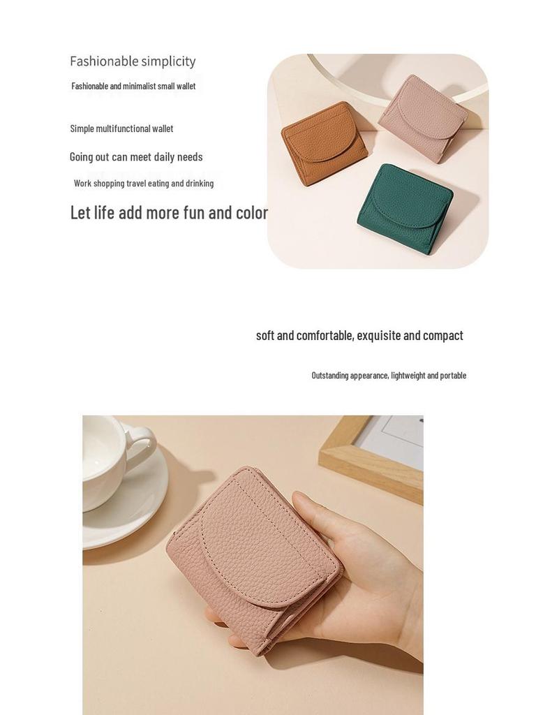 Женский кошелек из натуральной кожи с RFID-защитой с узором личи - кошелек для монет из коровьей кожи в японском стиле