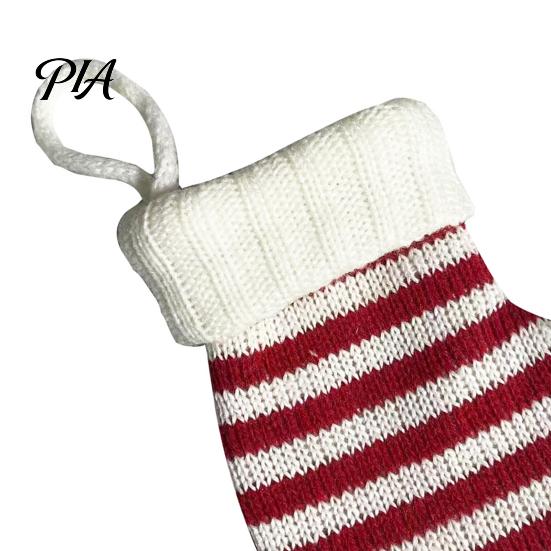 Small Woolen Sock Decor Mini Knitted Christmas Stocking Ornaments, Knit Xmas Tree Hanging Decor, Festive Party Favor Pouches Pendants for Tree,