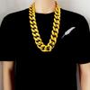 Design Gold Plated Sweater Chain Punk Thick Chain Necklace Fashion Jewelry Men Exaggerated Necklace