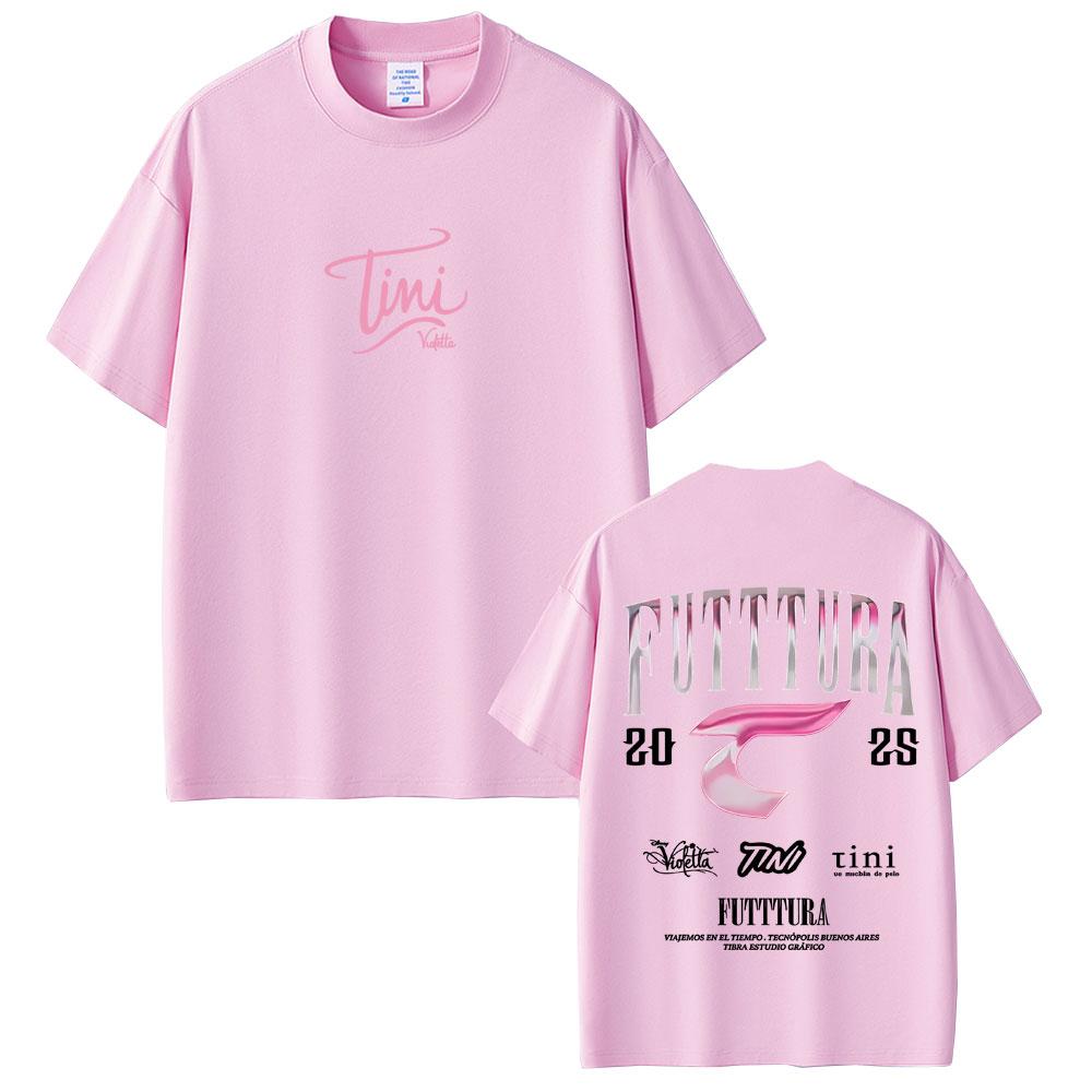 TINI Futttura 2025 Tour Tshirts Men Women Fashion Pop Music T Shirts Mens Casual Cotton Vintage Oversized Short Sleeve Tshirt