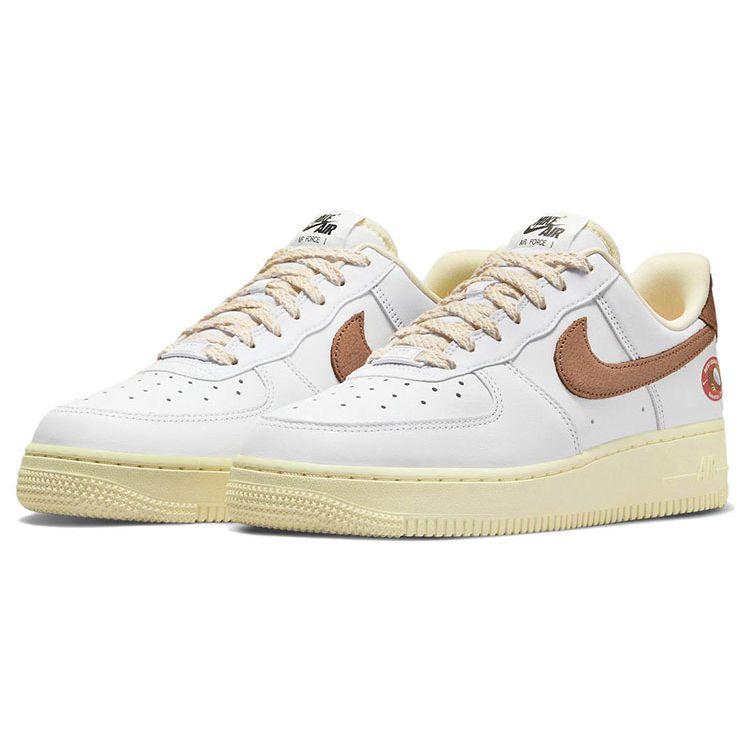 Nike Женские кроссовки Air Force 1 07 LX Coconut White Coconut-Milk Team-Orange DJ9943-101