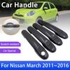 Чехол на дверную ручку из углеродного волокна для Nissan Micra March K13 Renault Pulse 2011 2012 2013 2014 2015 2016 автомобильные аксессуары