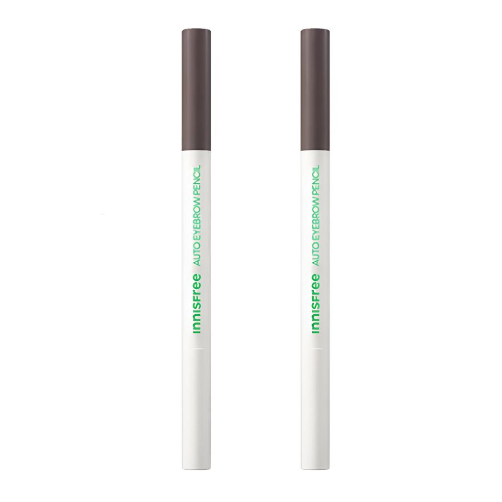 Innisfree Flat Eyebrow Pencil 0.3 g – No.4 Dawn Dew Ash Brown (2 Pack)