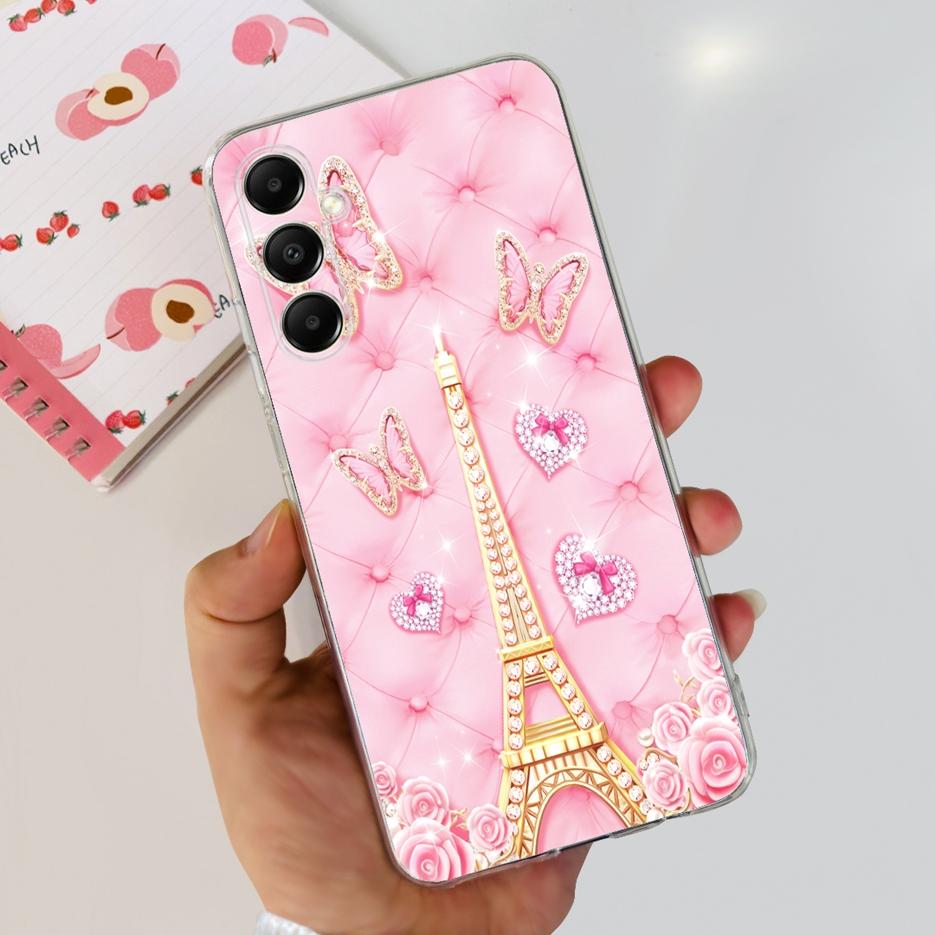 Чехол для Samsung Galaxy A05s SM-A057F Милый мультяшный чехол с кошкой Прозрачный силиконовый чехол для телефона для Samsung A05s A 05s Мягкий бампер