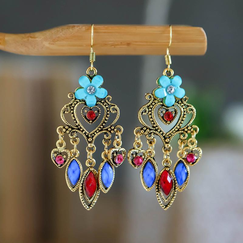 Ваши разноцветные ретро-серьги с цветами Dixi - Серьги-ромашки в этническом стиле