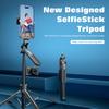 1.8M Portable Foldable 4-Leg Selfie Tripod 360° Auto Rotation Bluetooth Remote for Phone Live Vlog Travel 7