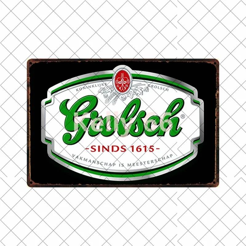 [Kelly66] Grolsch Herfst Bok Ледяное Пиво Здесь Металлическая Табличка Декор Дома Картина Размер 20*30 СМ Dy221