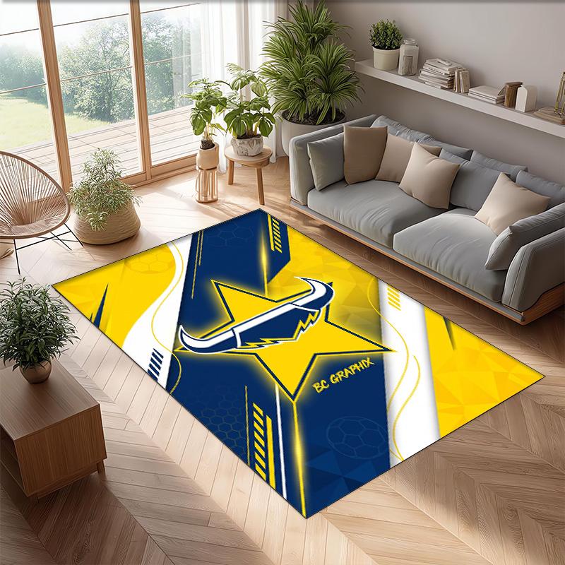 North Queensland Cowboys Crystal Velvet Carpet Soft Anti?Slip Floor Mat Comfortable Home Living Room Bedroom Decor Rug