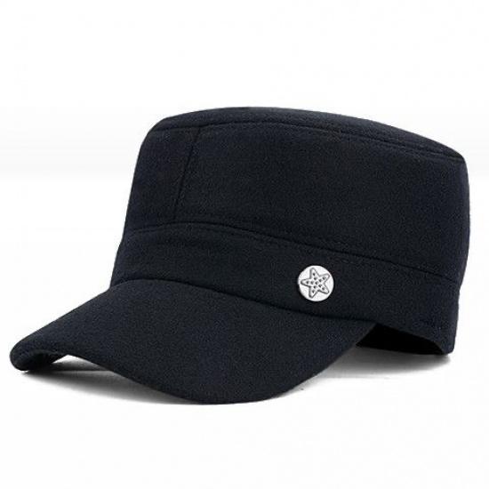 Warm Hat For Men Cold And Windproof With Thick Fleece Winter Dad Ear Protection Baseball Cap Middle-Aged And Elderly Duckbill Cap