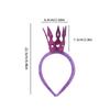 Glittering Powder Crown Hairband Hollowed Heart Tiaras Headband for Women Teens Birthday Party Celebration Costume Props