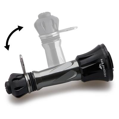 HEIGHTEN 50 мм Складная стойка для катушек для спиннинговых катушек SHIMANO и DAIWA, Универсальный светящийся держатель для крючка, Стопор для лески, Темно-серый и Черный (1021)