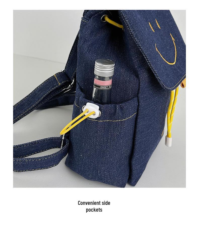 Wish Женский износостойкий джинсовый рюкзак на шнурке - Суперлегкий, большой вместимости, сумка на двух плечах для студентов