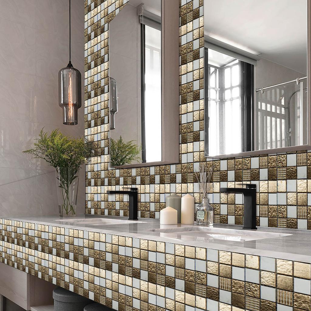 20pc 3D Crystal Tile Stickers DIY Self-Adhesive Wall Stickers