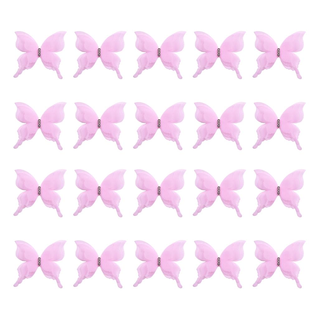 20 шт. вышитых аппликаций-бабочек, нашивки для пришивания, для шитья, рукоделия, украшения свадебного платья, одежды, аксессуары для волос