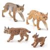 Realistic Simulated Forest Animal Lynx Scale Model Solid Simulation Bobcat Wild Fox Action Figures Toys  Playsets For Children Christmas Gift Presents