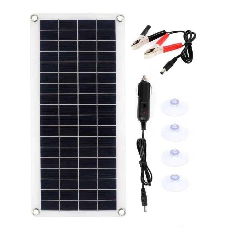 100W Solar Panel Kit Dual 12V USB With 30A/60A /100A Controller Solar Cells Poly Solar Cells for Car Yacht RV Battery Charger