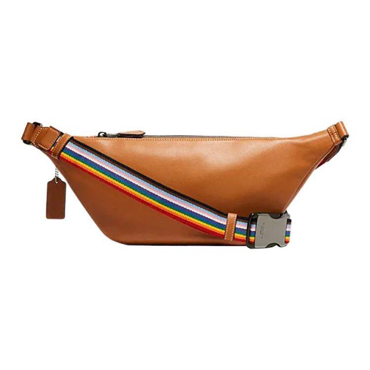 Coach Сумка-пояс Warren Signature Canvas с нашивками Pride Хаки Мульти CJ513-QBE7V