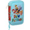 Trousse Scolaire Avec Accessoires The Paw Patrol Funday Bleu Rouge 12.5 X 19.5 X 4 Cm (28 Pièces)