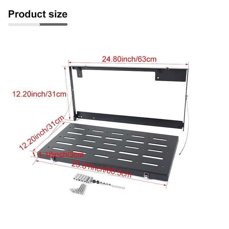 Car Tailgate Storage Bracket Foldable Table Board Rack Shelf For Jeep Wrangler JL 2018 Up Metal Car Accessories