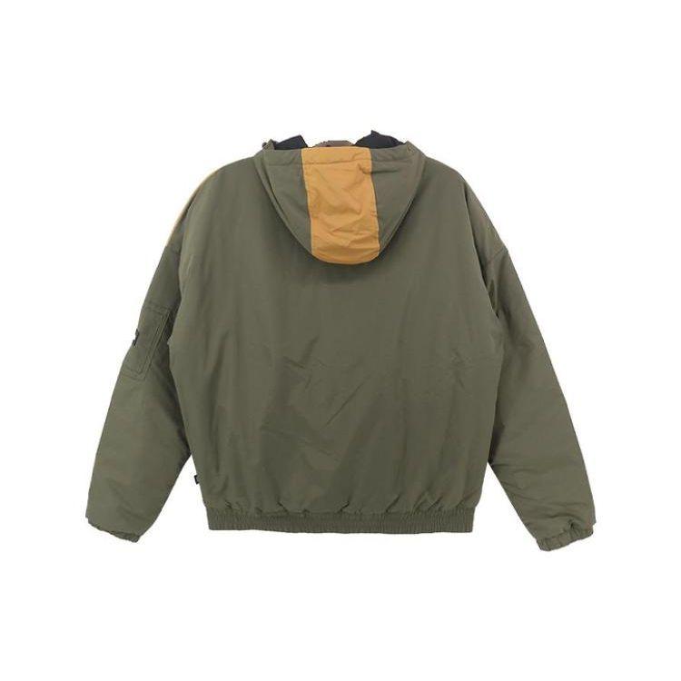 Vans Уличная повседневная куртка с цветными блоками, карманом на молнии, капюшоном, мужские куртки, зеленая VN0A7YJ7KCZ