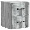 Wall Mounted Nightstand 2 pcs Grey Sonoma 34.5 x 33 x 40 cm