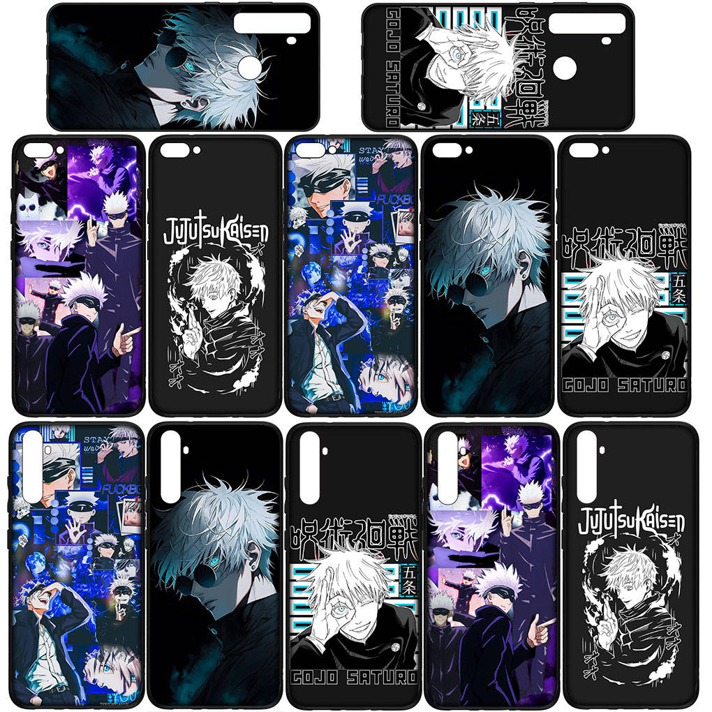 For iPhone 16 15 14 Xiaomi Redmi Note 13 12 11 Pro Max X 10 8 9 XR Samsung Galaxy S24 S23 9C OPPO Huawei Jujutsu Gojo Satoru Kaisen Cartoon Phone Case