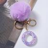 Милый фиолетовый шарик для волос 26 букв от A до Z брелок из смолы 26 инициалов кошелек подвеска брелок рюкзак подвески сумка Декор аксессуары