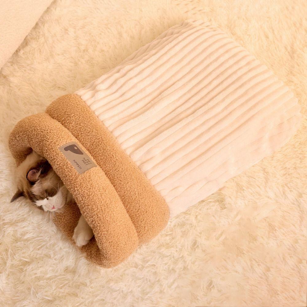 Soft Cat Sleeping Bag Semi-closed Tunnel Cat Nest Creative Warm Cat Nest for Puppy Cats Rabbits
