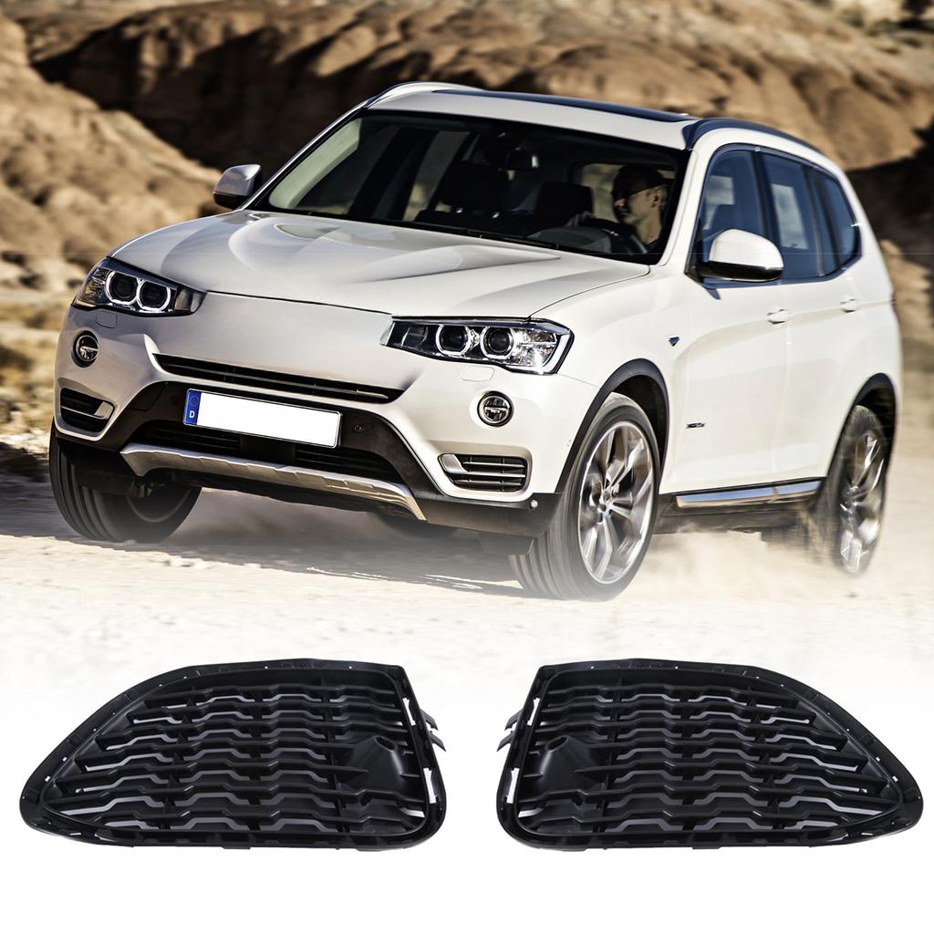 Left/Right Front Bumper Windscreen Fog Lamp Grille Replacement Fog Lamp Frame 51118056941 51118056942 for X3 X4 F25 F26