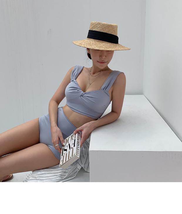 Европейский и американский слитный синий сексуальный купальник - Свободный размер, Новый и в наличии