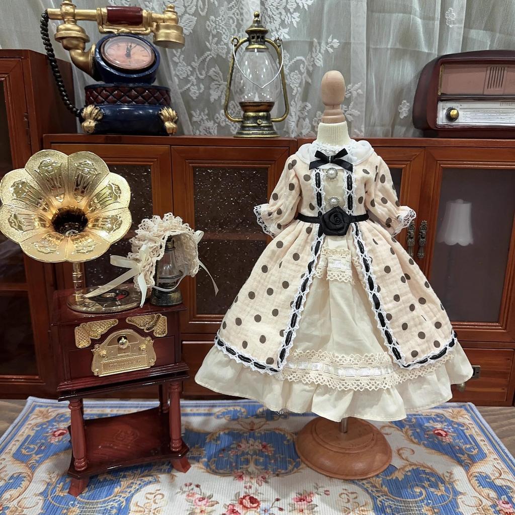 ХАМРЕТИППЗ БЖД Шарнирная кукла Кукла-платье Костюм куклы Одежда горничной Шарнирная кукла Нарядная кукла Платье принцессы Цвет шампанского Принцесса Милая