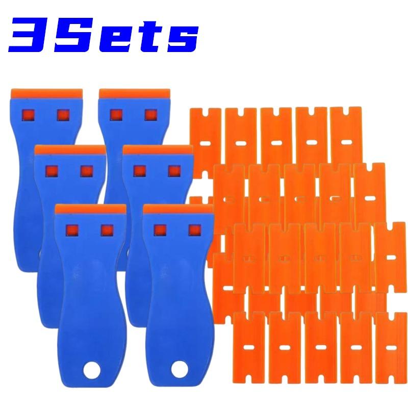 Car Window Glass Cleaning Scraper Sticker Remover Label Cleaning Multi-functional Plastic Scraper Glue Remover Cleaning Tools