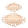 Furniture Parts Woodcarving Decorative Corner Appliques Frame Wood Carved Wooden Figurines Crafts
