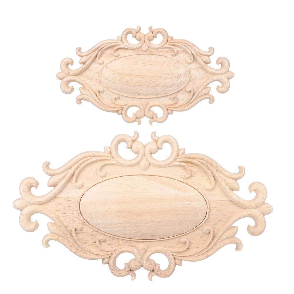 Furniture Parts Woodcarving Decorative Corner Appliques Frame Wood Carved Wooden Figurines Crafts