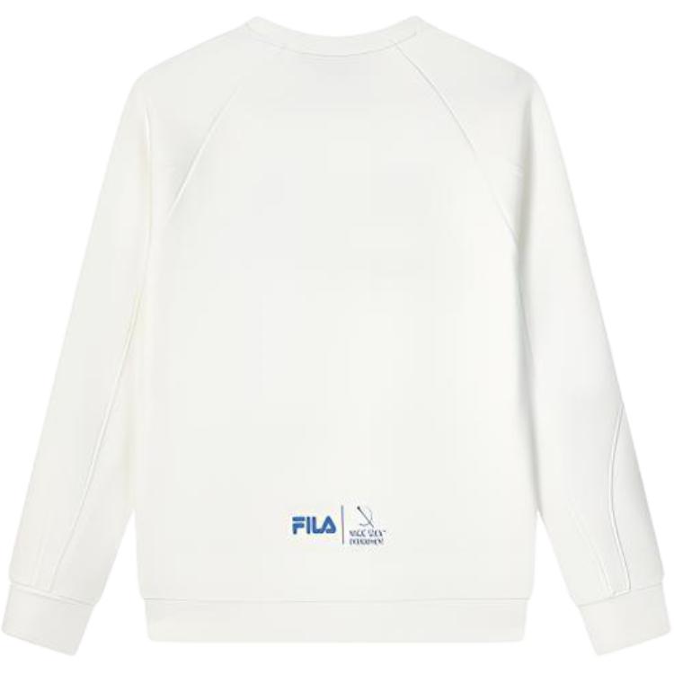 Fila Повседневный Свободный Трикотажный Пуловер с Логотипом Длинный Рукав Американский Свитшот Мужской свитшот Стандартный-Белый F51M249215FWT