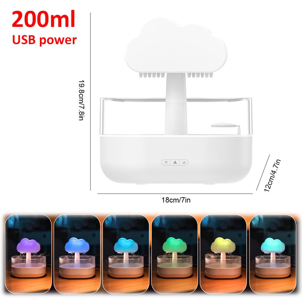Увлажнитель воздуха с каплями воды 350 мл, антигравитационный аромадиффузор, ночник RGB, невесомый распылитель, ультразвуковой генератор холодного тумана