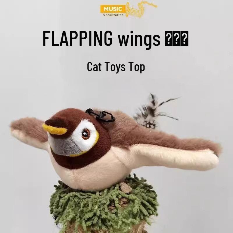 Электрическая игрушка для кошек со звуком птицы - Палочка-дразнилка для самостоятельного развлечения